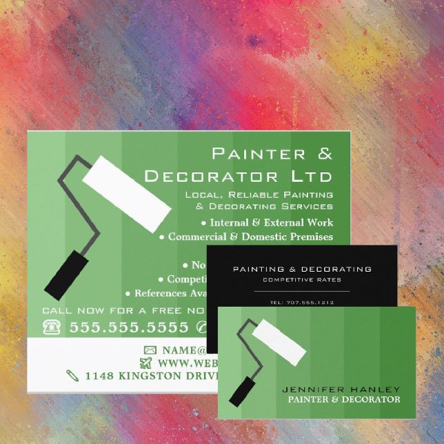 Flyer Cilindro de Ombre Verde e Tinta, Pintor e Decorado (Criador carregado)