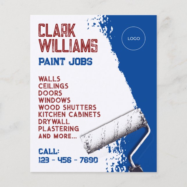 Flyer Cilindro de pintura com logotipo (Frente)