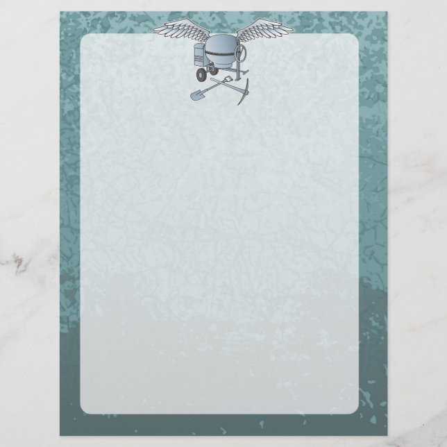 Flyer Cinza azul de misturador de betão (Frente)