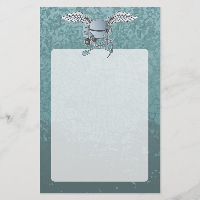 Flyer Cinza azul de misturador de betão (Frente)