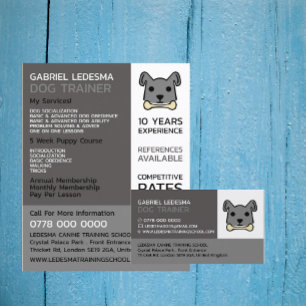 Flyer Cinza Cachorro, Publicidade para Treinador de Cães