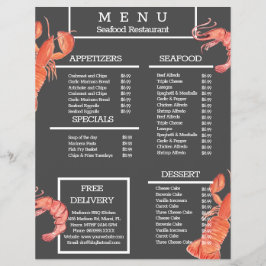 Flyer Cinza do Restaurante do Caranguejo das Marinheiras