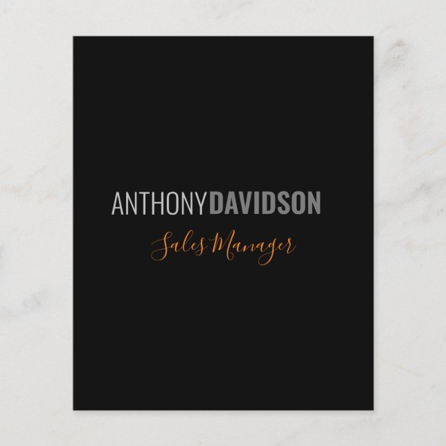 Flyer Cinza Negra Profissional Elegante Minimalista Mode (Frente)