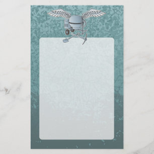 Flyer cinzas azuis de mistura de betão