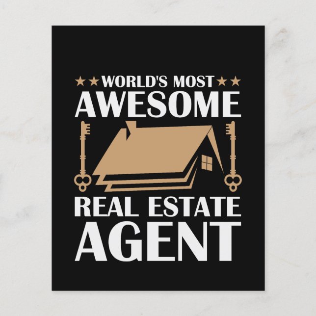 Flyer Citação do Agente Imobiliário Engraçado (Frente)