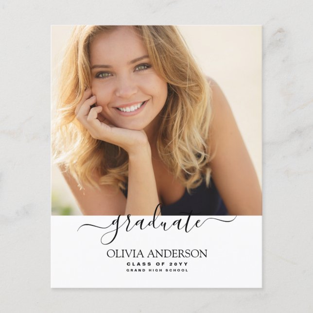 Flyer Classe de Orçamento de Graduação de Foto Branca 20 (Frente)