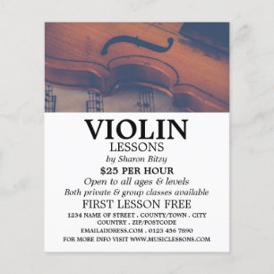 Flyer Classic Violin, Violin Lessons Advertising
