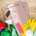 Flyer Clássica Serviços de Limpeza House Mantendo Preço<br><div class="desc">florenceK dedicado à coloração de Tiffany</div>