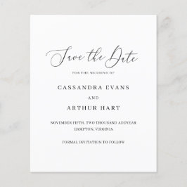 Flyer Clássico Casamento Elegante e Econômico Salve a Da