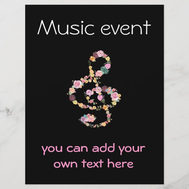 Flyer clave floral de eventos musicais (Frente)