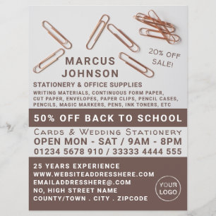 Flyer Clipes, Papel de Carta e Material de Escritório, 