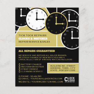 Flyer Clock Faces, Horologist Advertising