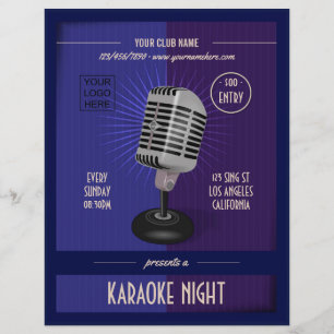 Flyer Clube/Corporativo do Partido Karaoke adicione foto
