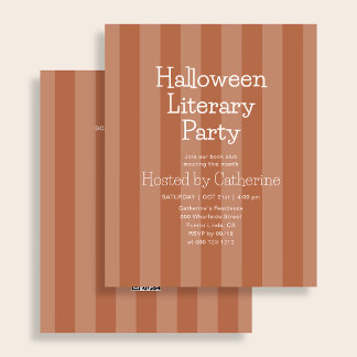 Flyer Clube do Livro Festa Literária de Halloween Listra