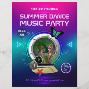 Flyer Clube Summer Dance Music Party