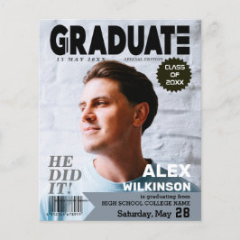 Flyer COBRIR de estilo Cara da Revista BUDGET Anúncio de