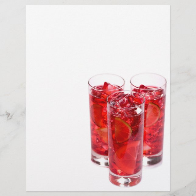 Flyer cocktail de suco vermelho (Frente)