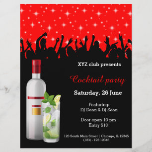 Flyer Cocktail * escolha a cor do fundo