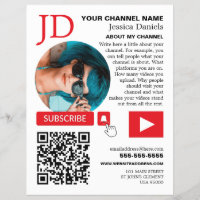 Código de Foto e QR dentro de um círculo, Youtube