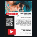 Flyer Código de Foto e QR Personalizado, Youtube - Vlogg<br><div class="desc">Código de Foto e QR Personalizado,  Youtube - Folheto de Publicidade do Vlogger pela Loja de Cartão de visita.</div>