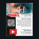 Flyer Código de Foto e QR Personalizado, Youtube - Vlogg<br><div class="desc">Código de Foto e QR Personalizado,  Youtube - Folheto de Publicidade do Vlogger pela Loja de Cartão de visita.</div>