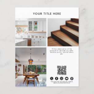 Flyer Código de QR de Foto do Promocional Business 3 Míd