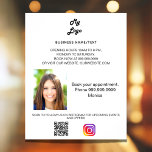 Flyer Código instagram branco do logotipo da empresa<br><div class="desc">Personalize e adicione seu logotipo de empresa,  nome,  endereço,  texto,  foto,  seu próprio código QR à sua conta instagram. Fundo branco,  texto preto.</div>