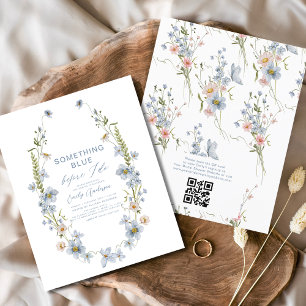 Flyer Código QR Algo Azul Antes de Fazer Convite