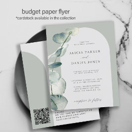 Flyer CÓDIGO QR convite de casamento arquitetônico orçam