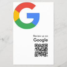 Código QR de Avaliação do Google Moderno e Elegant