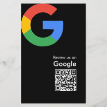 Código QR de Avaliação do Google Moderno e Elegant