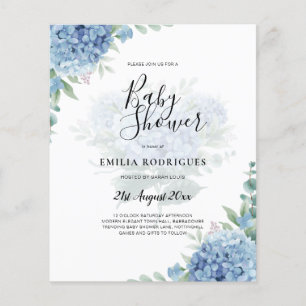 Flyer Código QR de Convite para Casamento de Hydrangea A