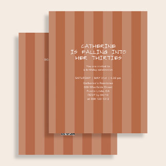 Flyer Código QR de faixa laranja para festa de aniversár