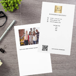 Flyer Código qr de foto do logotipo comercial