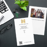 Flyer Código qr de foto do logotipo comercial<br><div class="desc">Fundo branco. Personalize e adicione o logotipo,  nome,  endereço,  texto,  seu próprio código QR. Voltar: adicione uma foto e mais texto.</div>