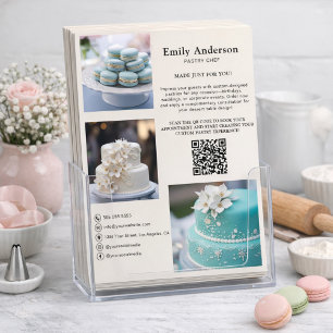 Flyer Código QR de Fotografia dos Serviços de Panificaçã