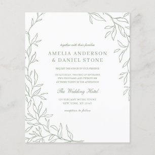 Flyer Código QR de Orçamento Convite de Casamento de Fol