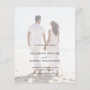 Flyer Código QR de Orçamento Foto de Casamento Salvar Da