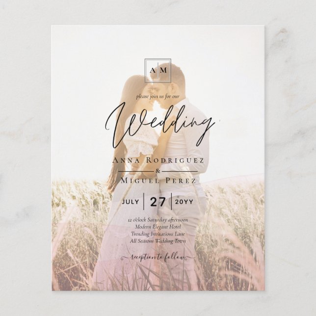 Flyer Código QR de Sobreposição de Foto do Ombre Rosa Al (Frente)