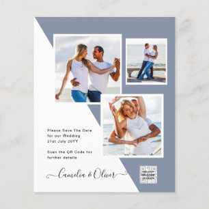 Flyer Código QR do Convite de casamento FOTO Data de sal