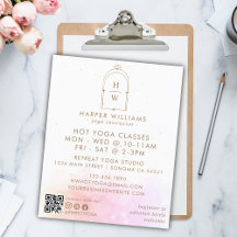 Código QR do Instrutor do Monograma Cor-de-Rosa Ce