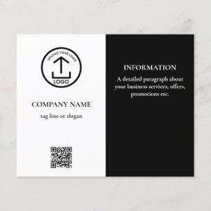 Flyer Código QR do Logotipo Empresarial Promocional Pret