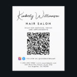 Flyer Código QR do Script de Assinatura de Nome Comercia<br><div class="desc">Folheto de marketing personalizado chic para sua empresa com seu nome em um script de assinatura na moda e tipo de negócio abaixo em uma simples tipografia moderna. Introduza o endereço do Web site para criar um código QR que os clientes e clientes podem procurar numa lista dos seus produtos,...</div>