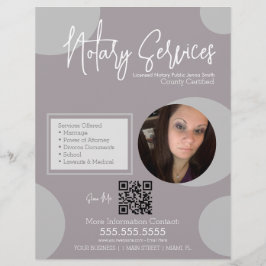 Flyer Código QR do Script de Serviço de Tabelionato Públ