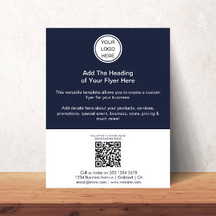 Flyer Código QR e Logotipo comercial l Marketing moderno