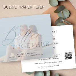 Flyer CÓDIGO QR orçamento moderno foto casamento salvar 