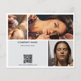 Flyer Código QR para fotos do Salon de Beleza do Promoci