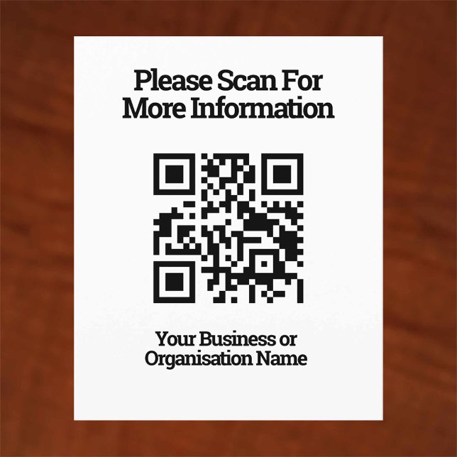 Flyer Código QR para informações do cliente em um (Criador carregado)