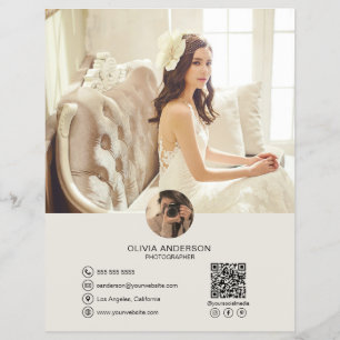 Flyer Código QR Personalizado Foto Mídia Social Empresar
