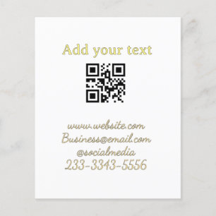 Flyer código QR personalizado simples adicione o texto d